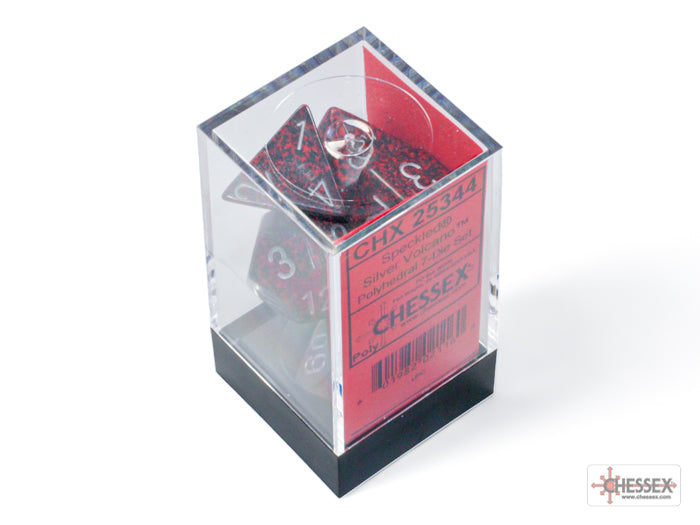 Chessex Speckled: Silver Volcano Polyhedral 7-Dice Set
