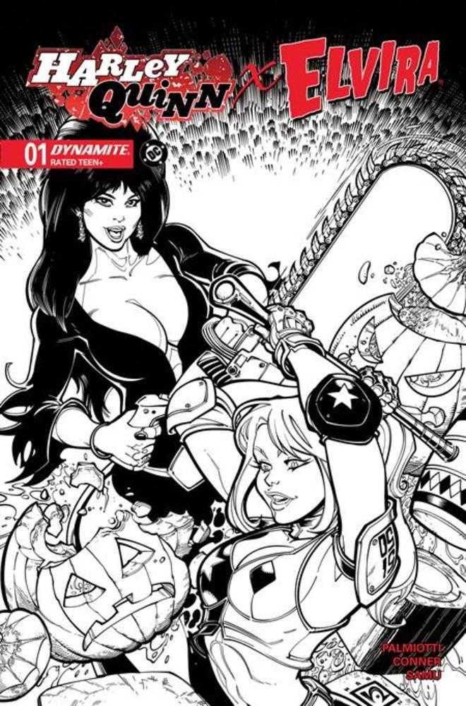 Harley Quinn X Elvira #1 (Cover O 1:10 Chad Hardin Line Art)