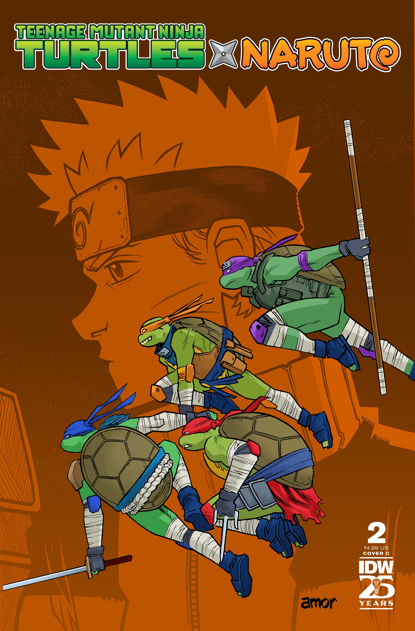 Teenage Mutant Ninja Turtles x Naruto #2 (of 4) (Cover C Amor Variant)
