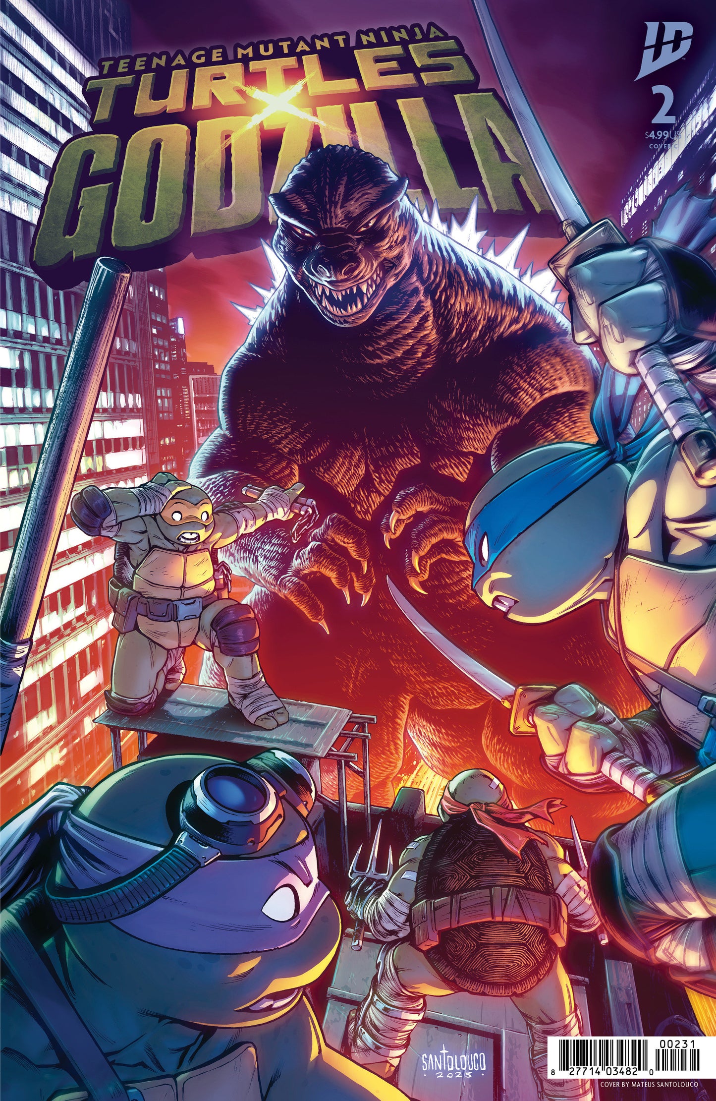 Teenage Mutant Ninja Turtles X Godzilla #02 (Cover C Santolouco)