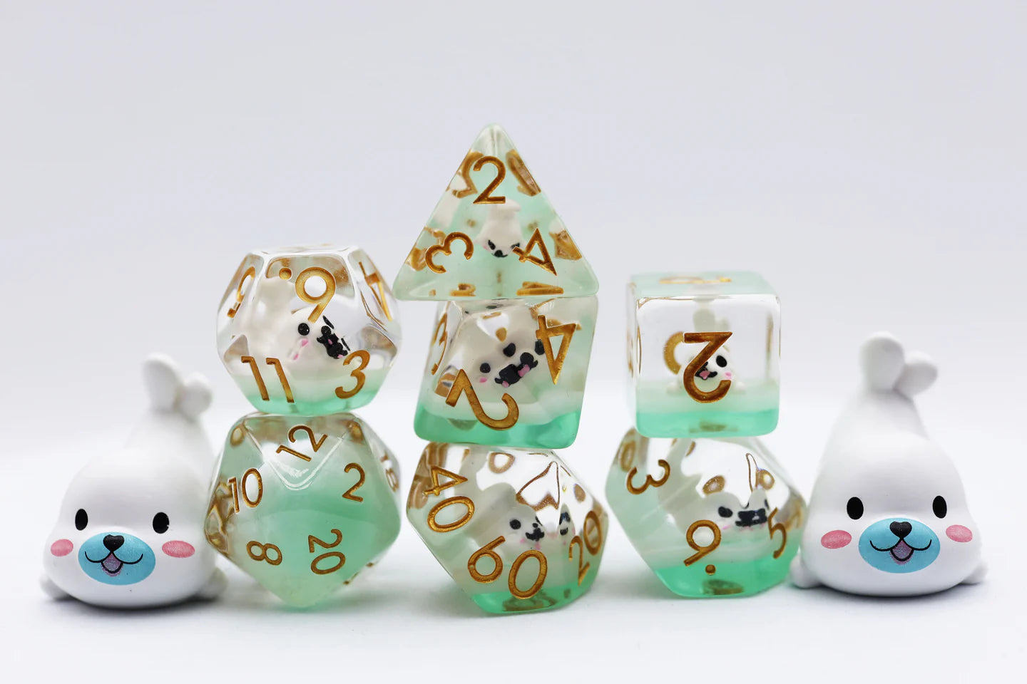 FBG: White Seal Polyhedral 7-Dice Set