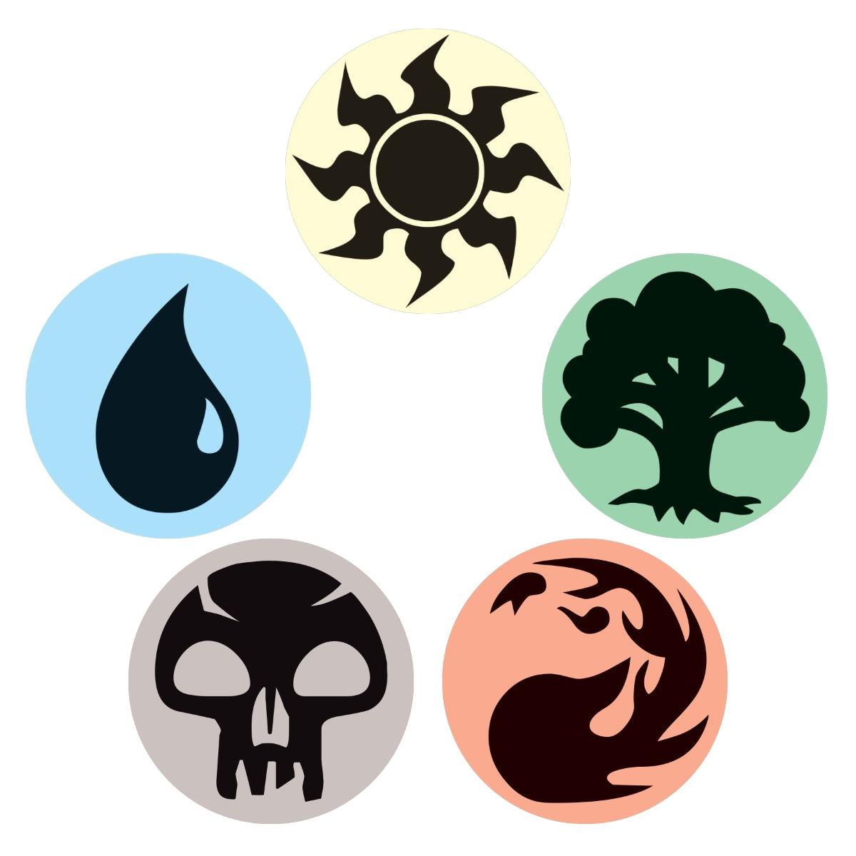 MTG: White/Blue/Black/Red/Green