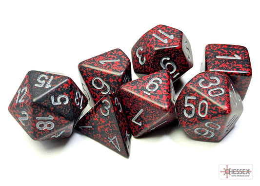 Chessex Speckled: Silver Volcano Polyhedral 7-Dice Set