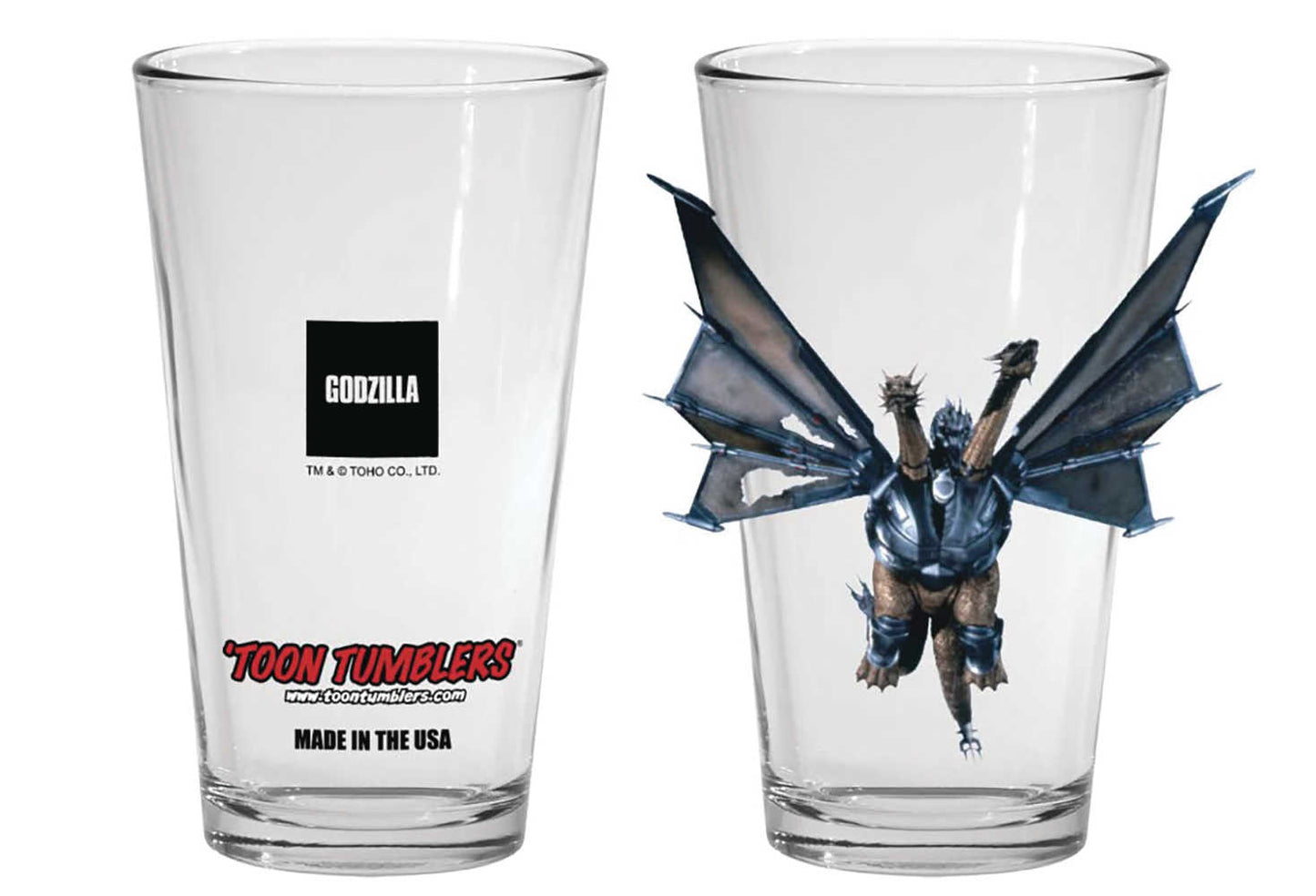 Toon Tumblers Mecha Ghidorah Pint Glass