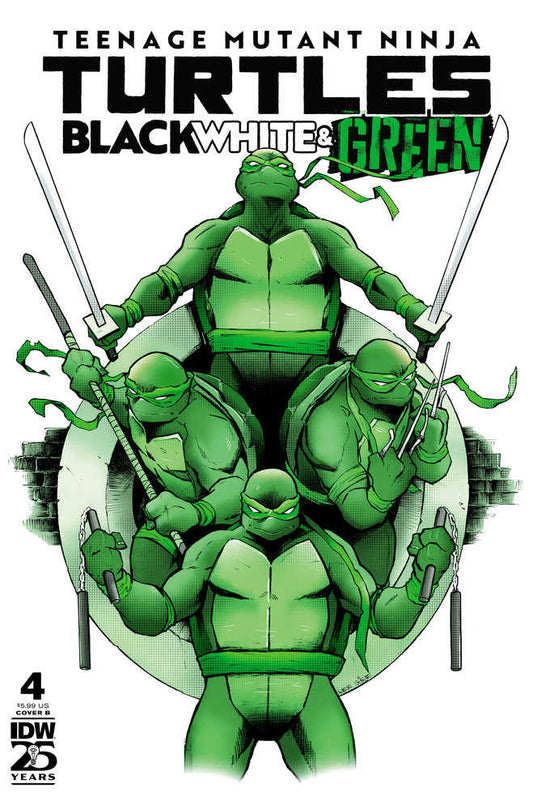 Teenage Mutant Ninja Turtles: Black, White & Green #4 (Cover B Garbett)