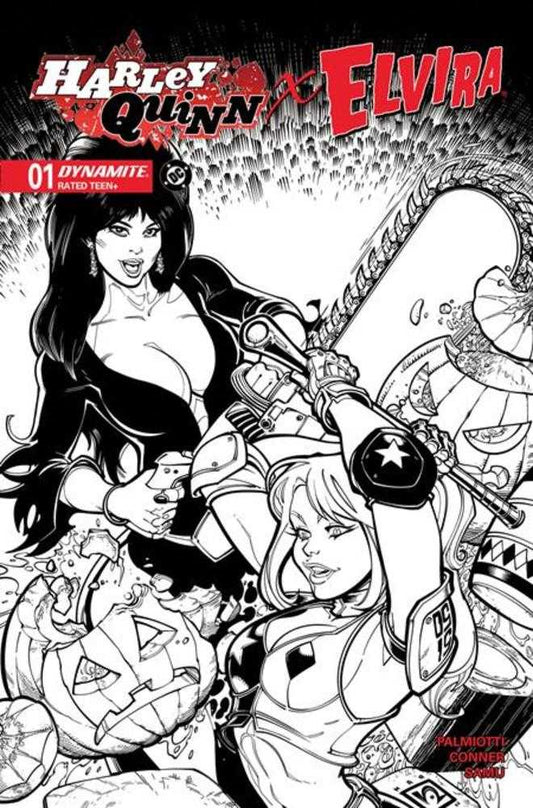 Harley Quinn X Elvira #1 (Cover O 1:10 Chad Hardin Line Art)