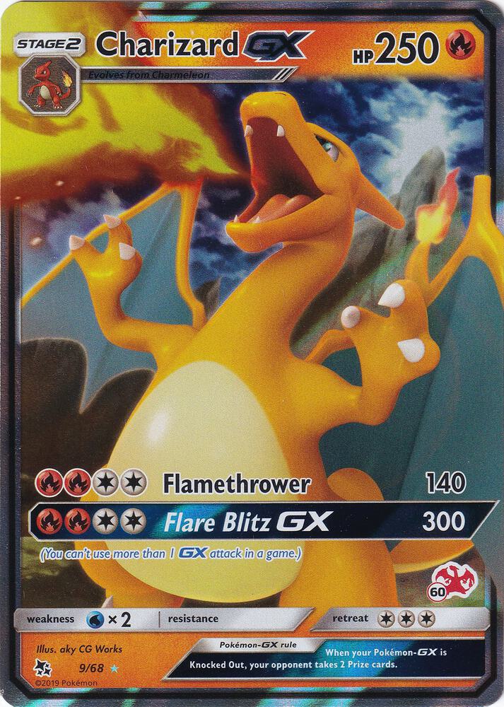 Image for Charizard GX - 9/68 (#60 Charizard Stamped)