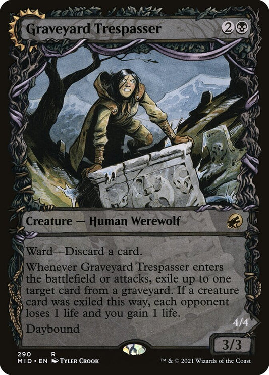 Graveyard Trespasser // Graveyard Glutton (Innistrad: Midnight Hunt) [Showcase]