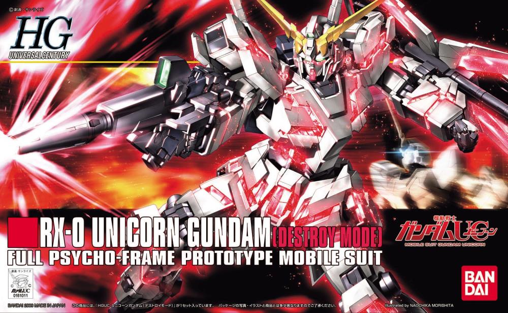 Gunpla: HGUC RX-0 Unicorn Gundam (Destroy Mode)