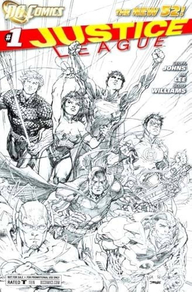 Justice League [2011] #01 (Retailer Roadshow Sketch Variant)