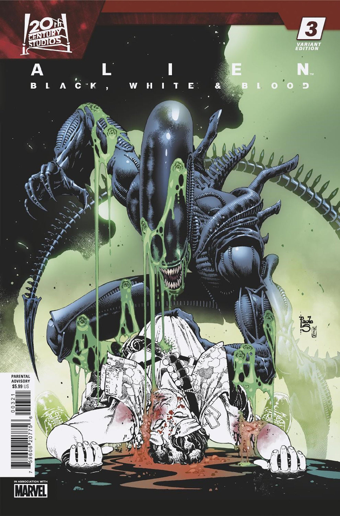 Alien: Black, White & Blood #3 (of 4) (Siqueira Variant)