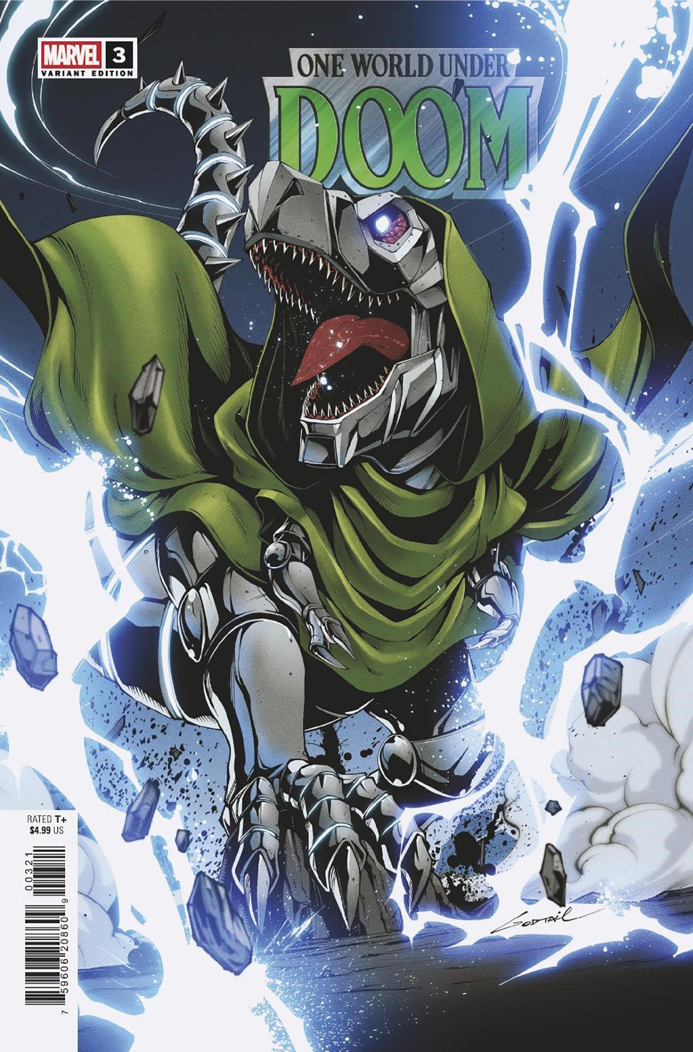 One World Under Doom #03 (of 9) (Godtail Doomasaur Variant)