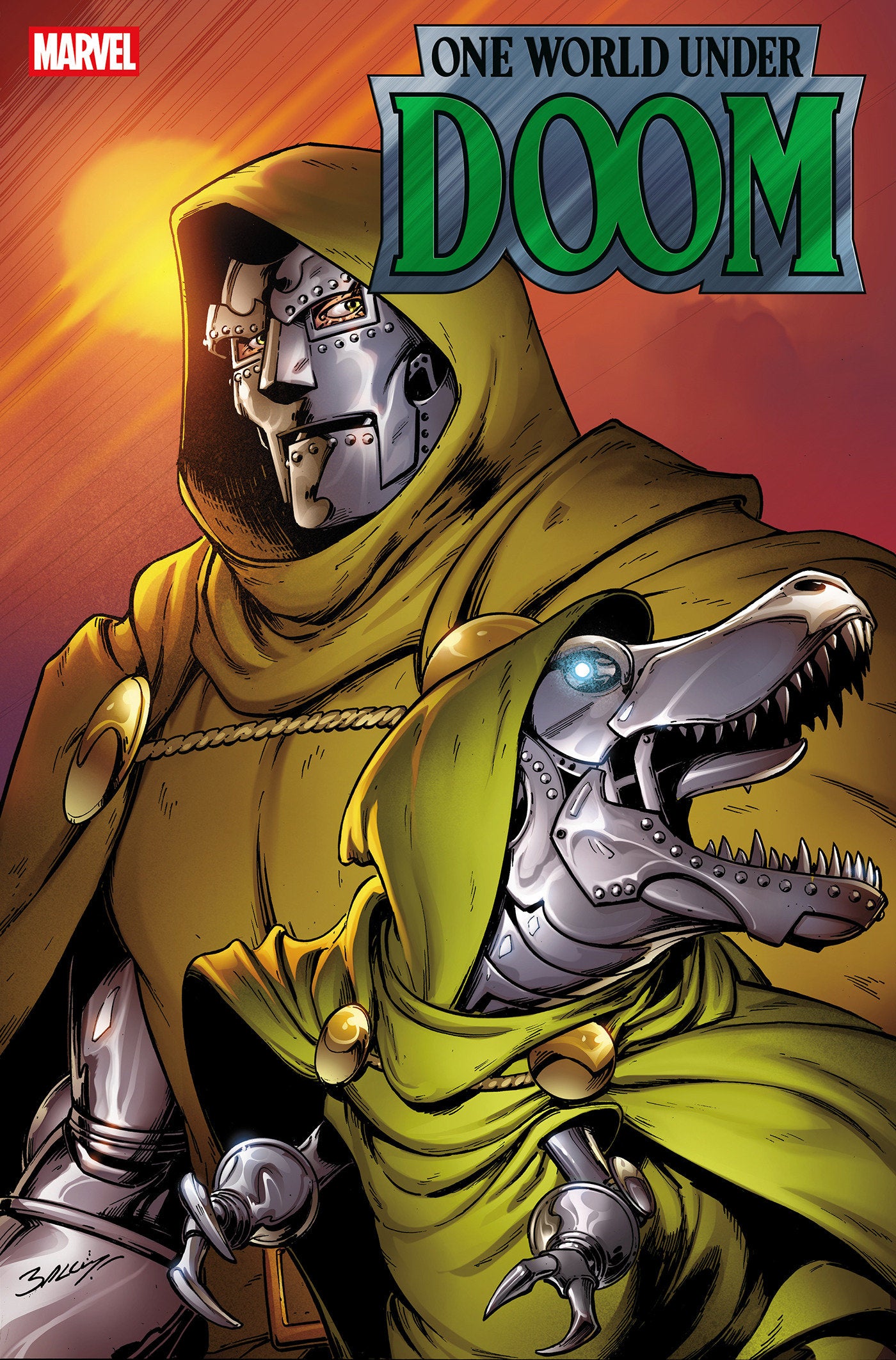 One World Under Doom #09 (Mark Bagley Doomasaur Variant)