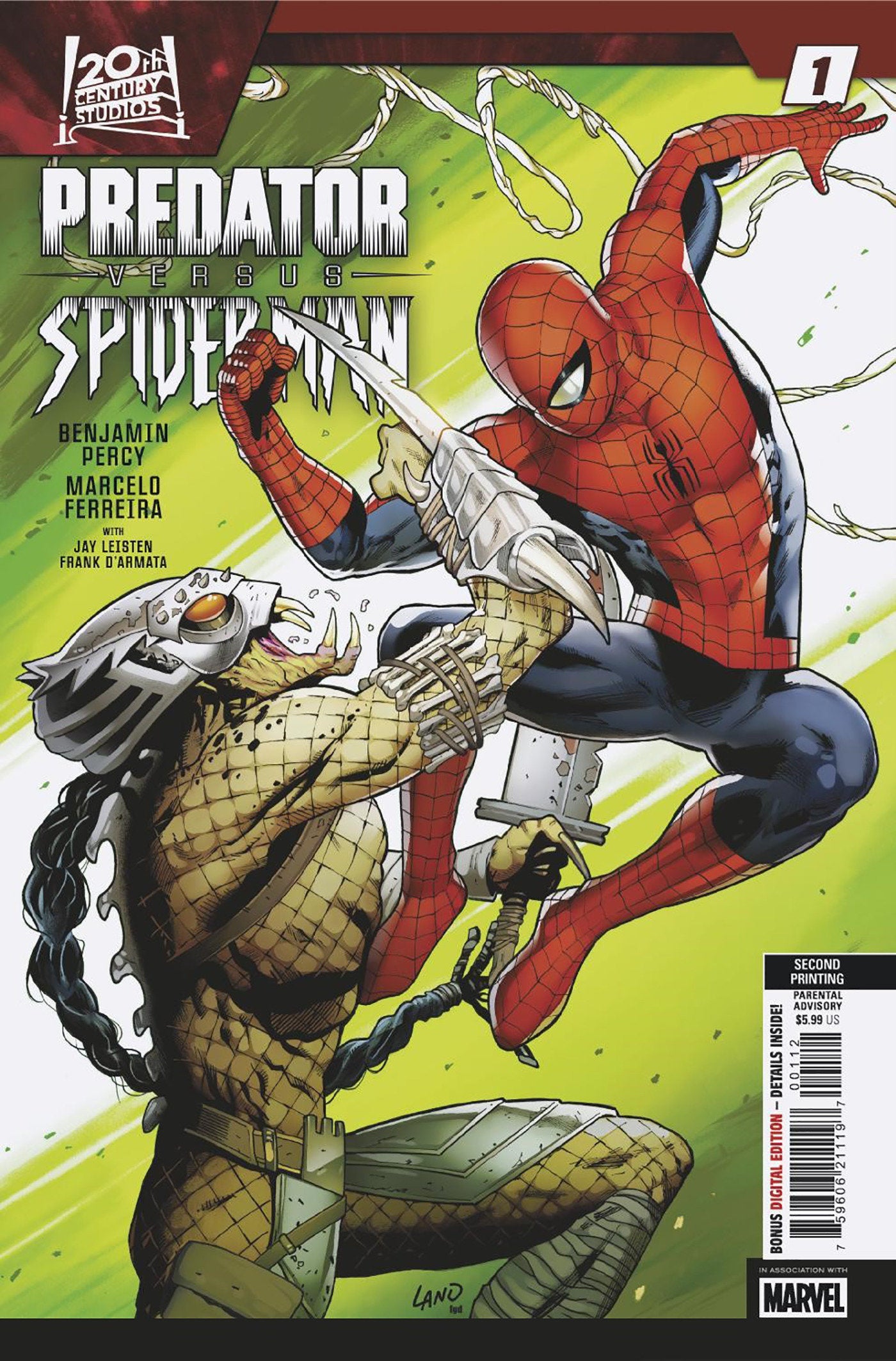 Predator vs. Spider-Man #01 (of 4) [2nd Print] (Greg Land Variant)