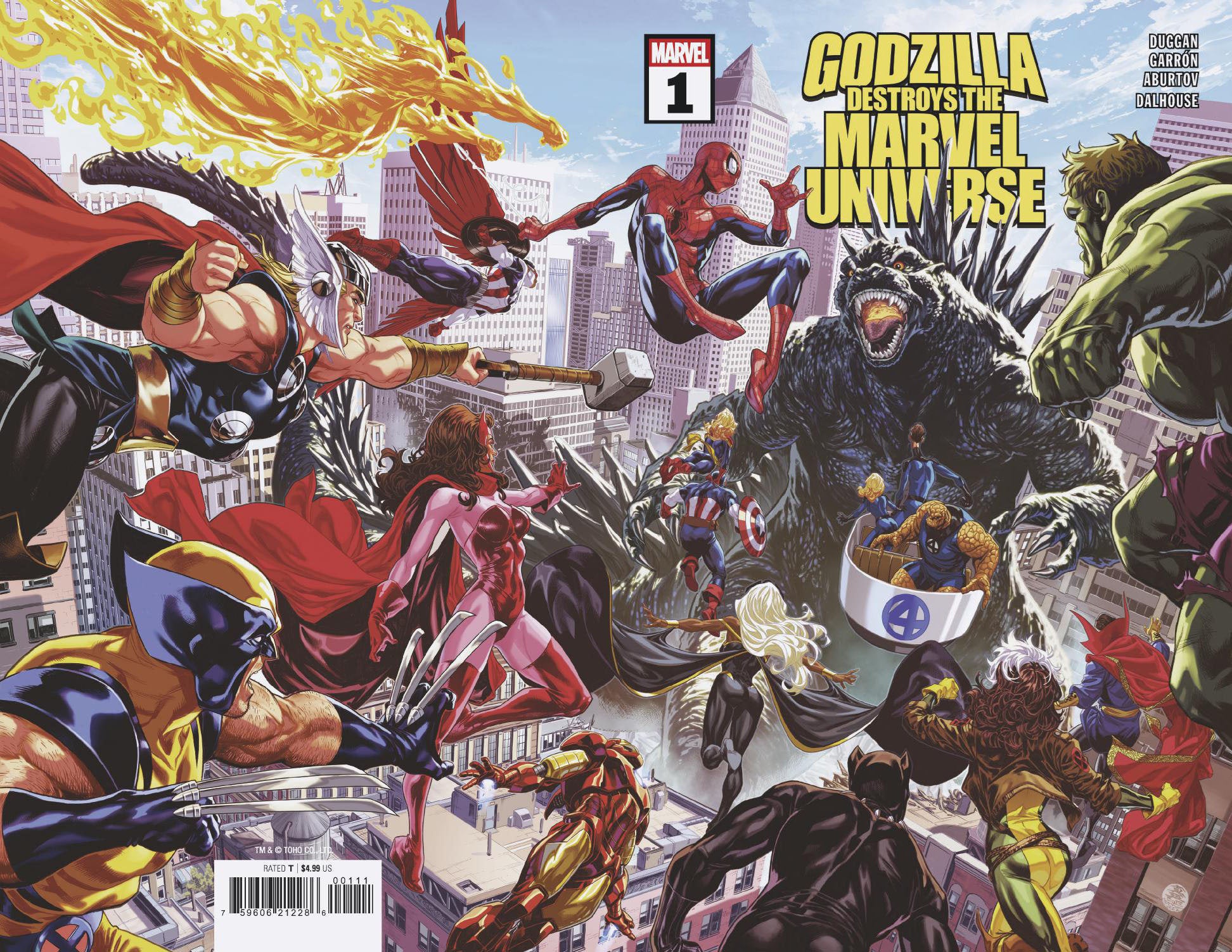 Godzilla Destroys The Marvel Universe #1 (Wraparound Cover)