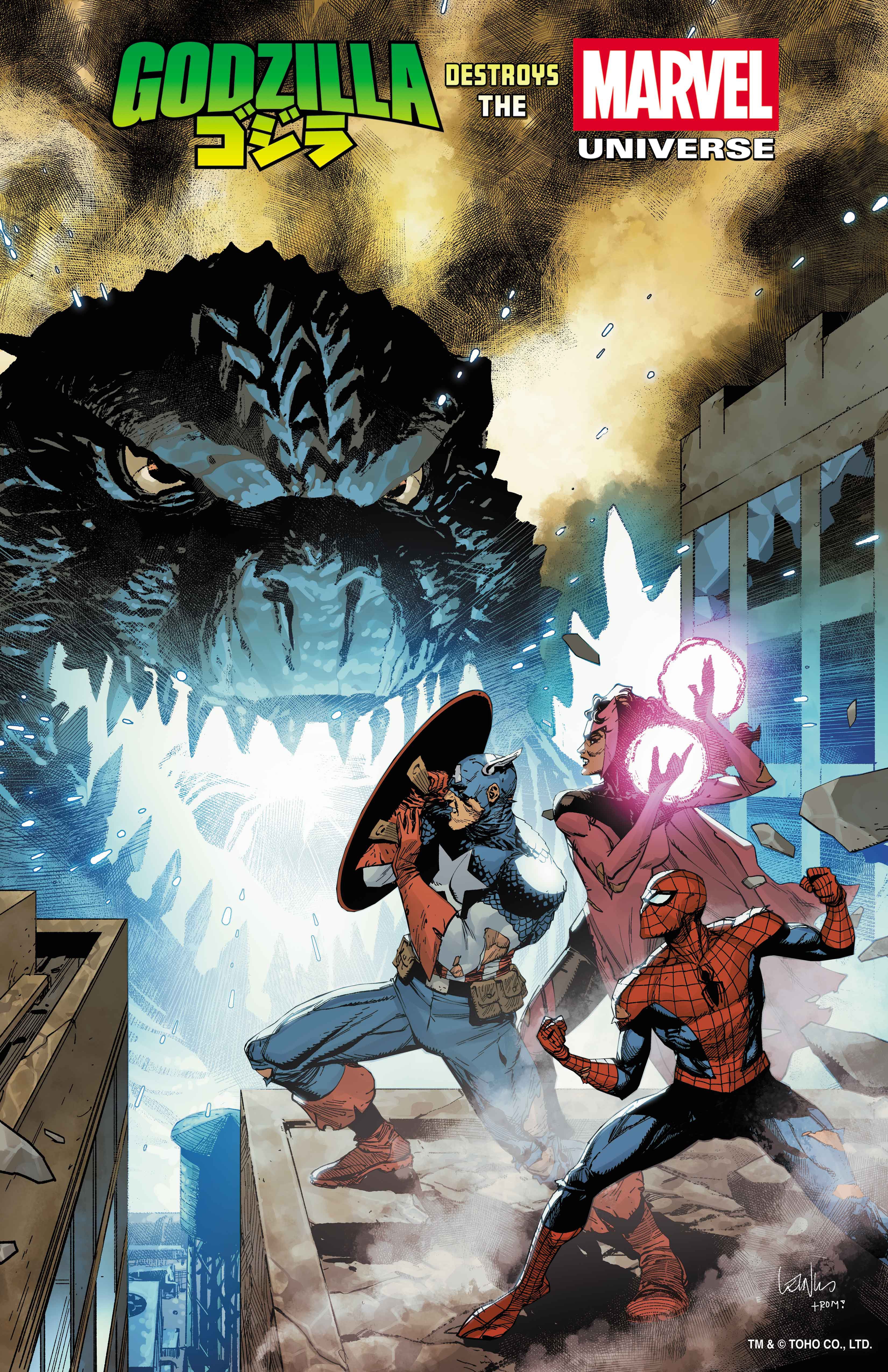 Godzilla Destroys The Marvel Universe #1 (Leinil Yu Foil Variant)