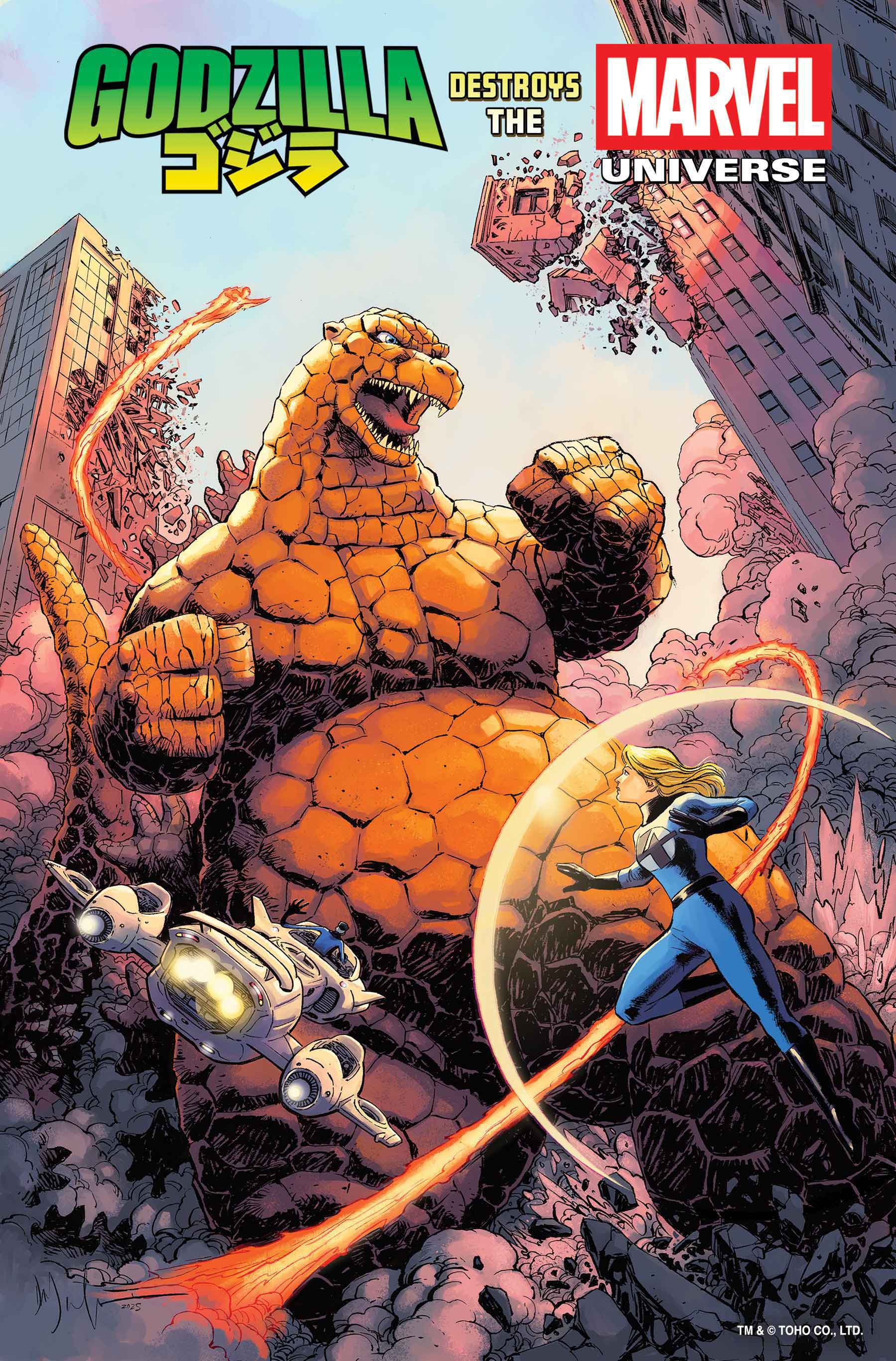 Godzilla Destroys The Marvel Universe #1 (Dave Wachter Marvelized Thing-Zilla Variant)