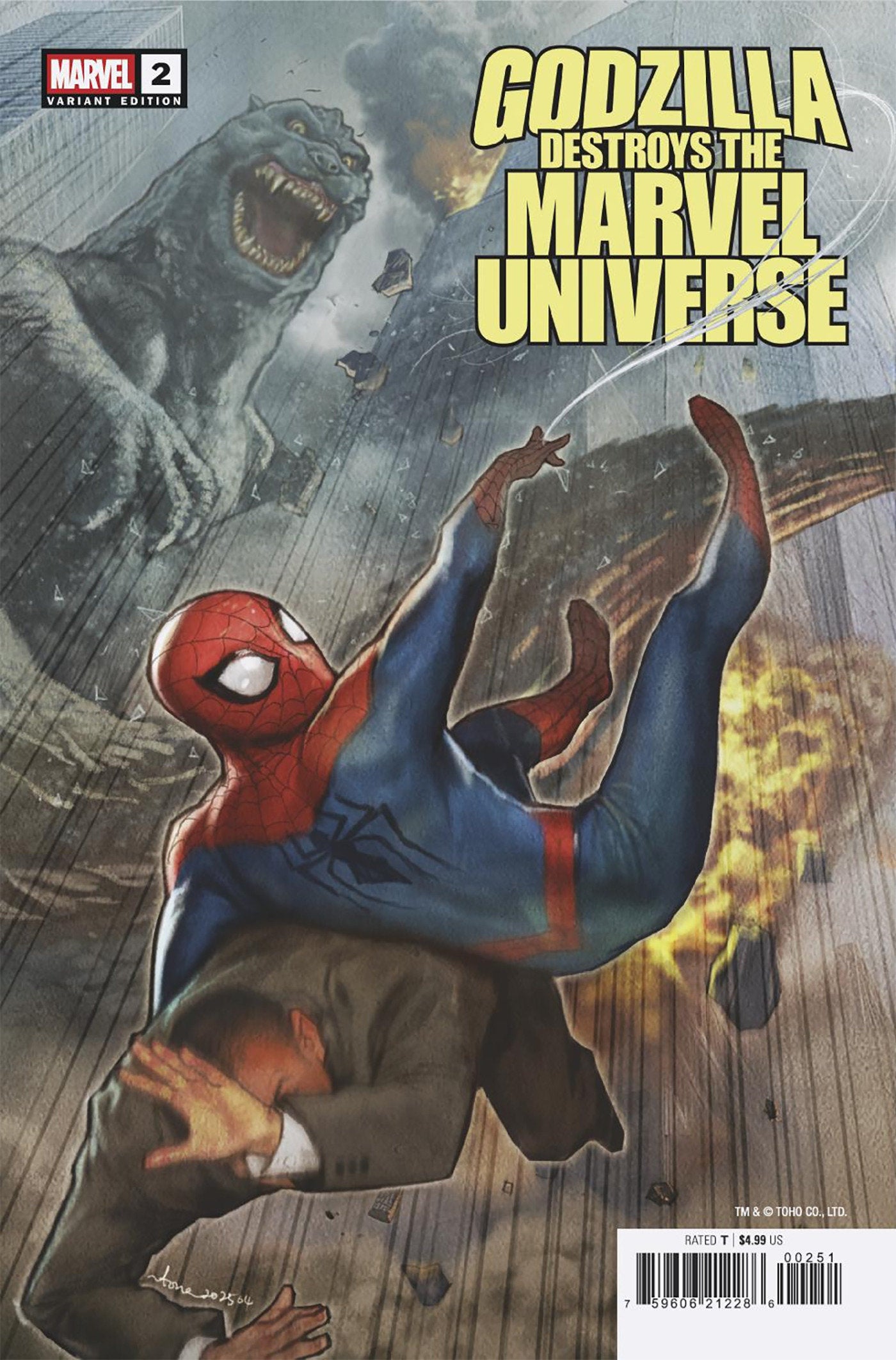 Godzilla Destroys The Marvel Universe #2 (Stonehouse Variant)