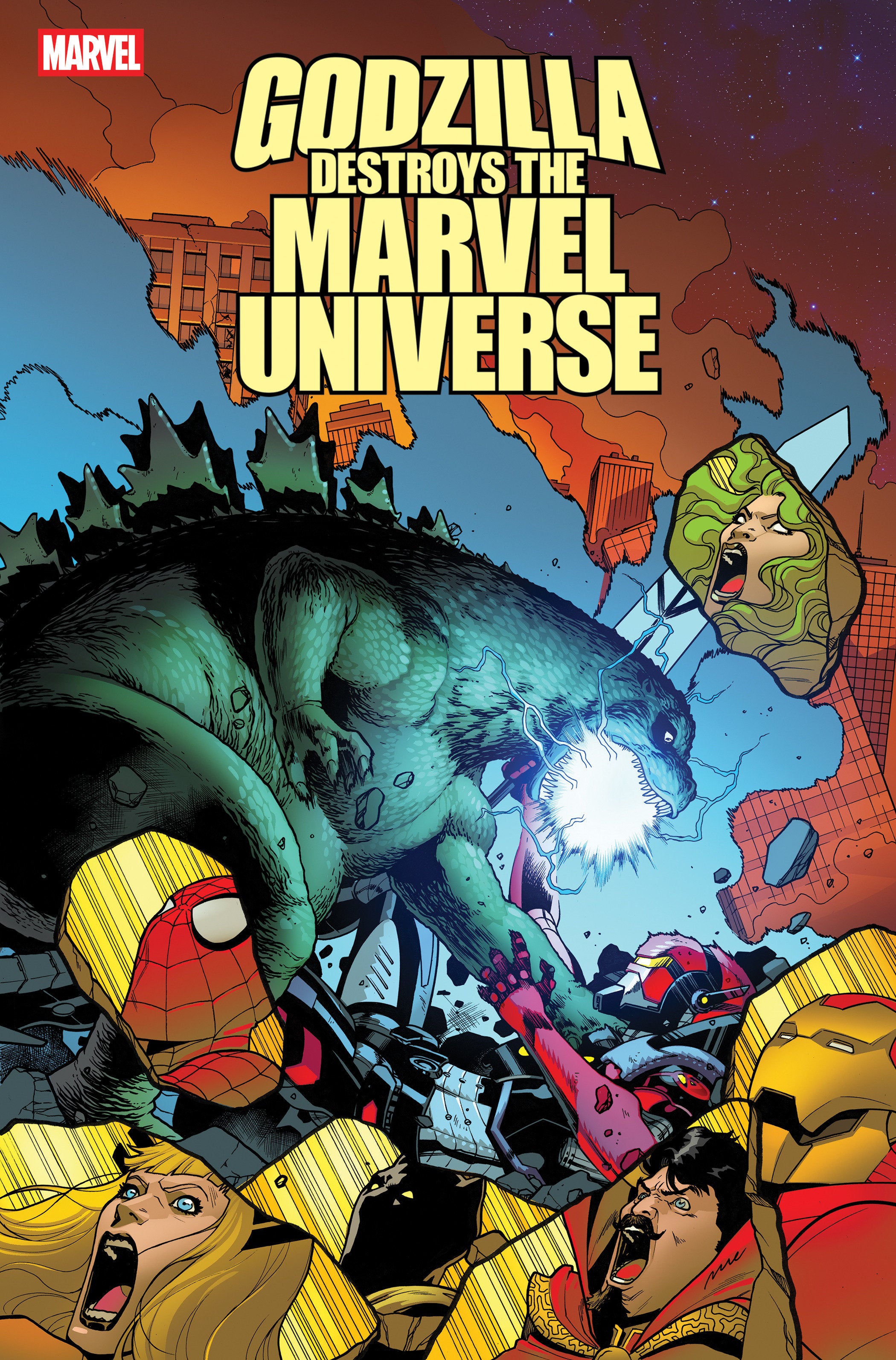 Godzilla Destroys The Marvel Universe #05 (Pere Perez Variant)
