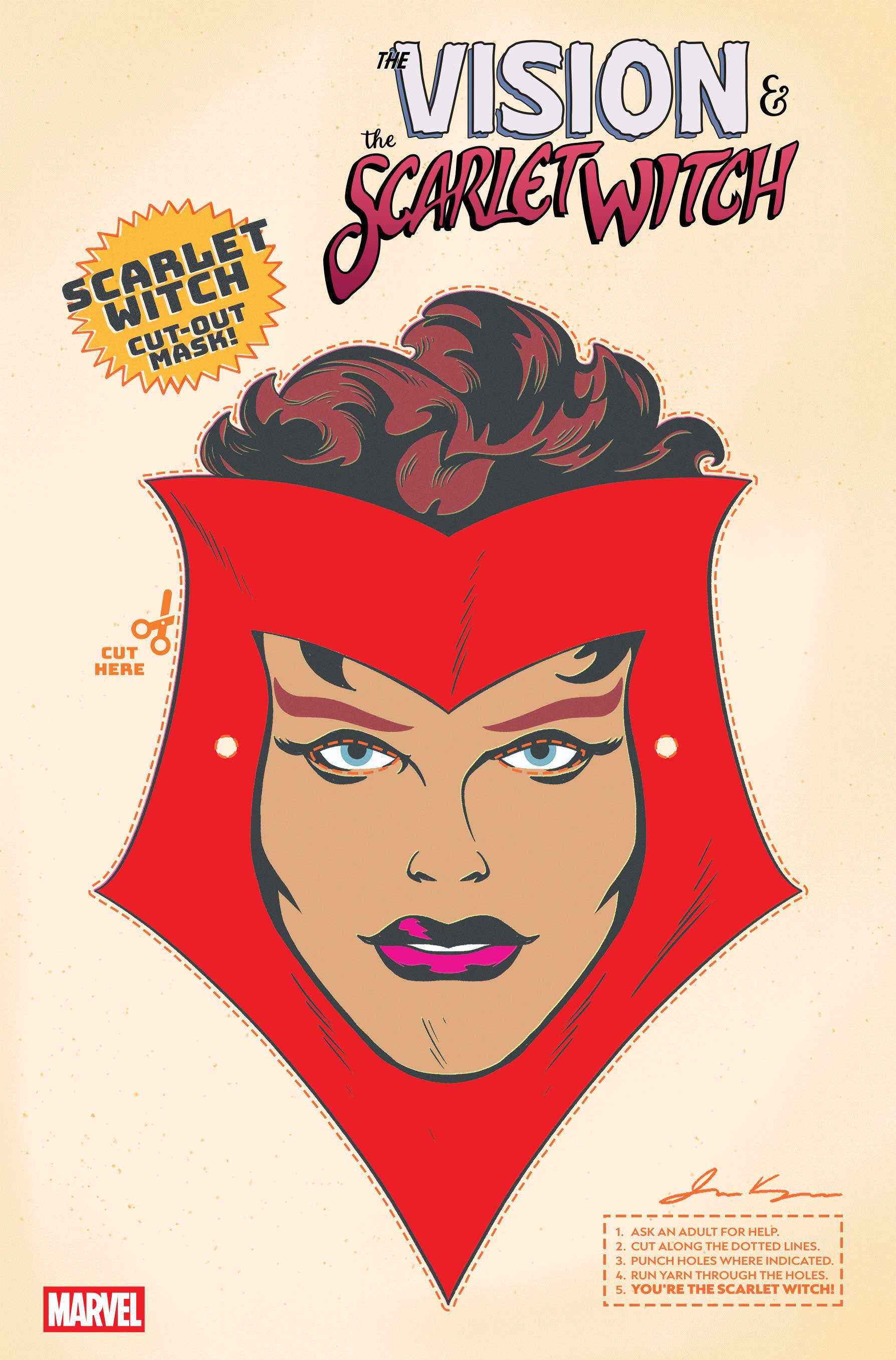 The Vision & The Scarlet Witch #5 (Retro Halloween Mask Variant)
