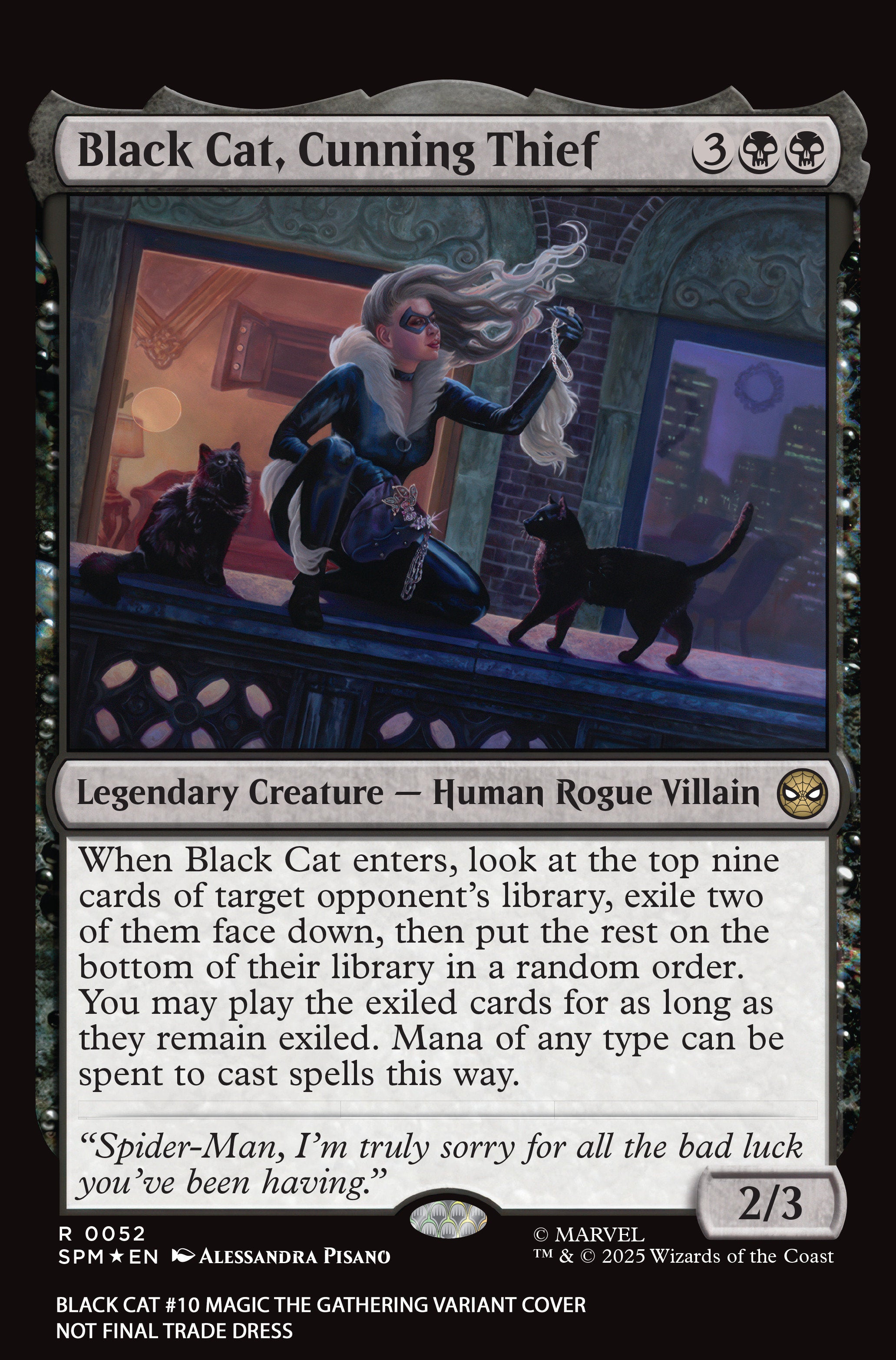 Black Cat [2025] #10 (Alessandra Pisano Magic: The Gathering Variant)