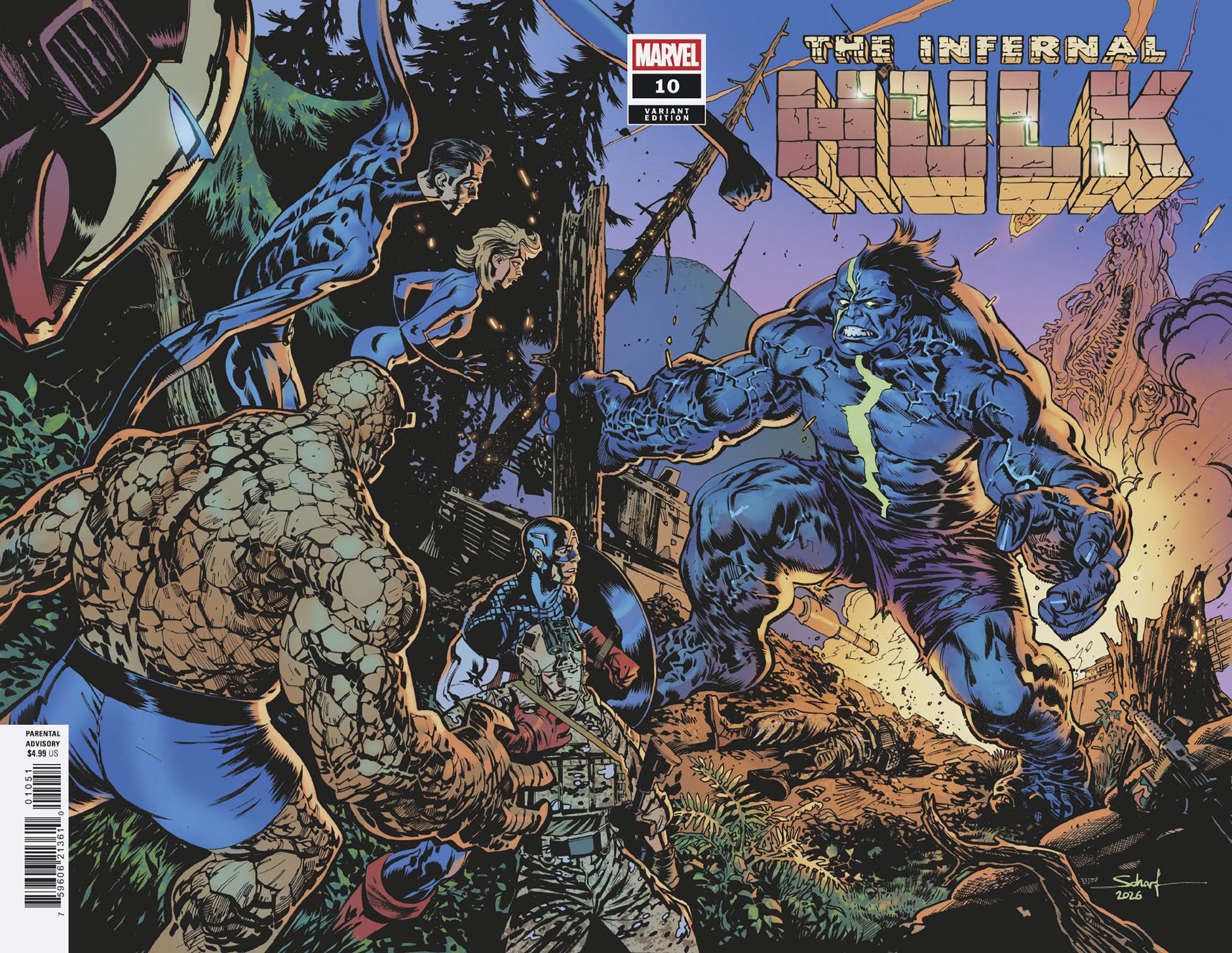 Infernal Hulk #10 (Jonas Scharf Wraparound Battle Variant)