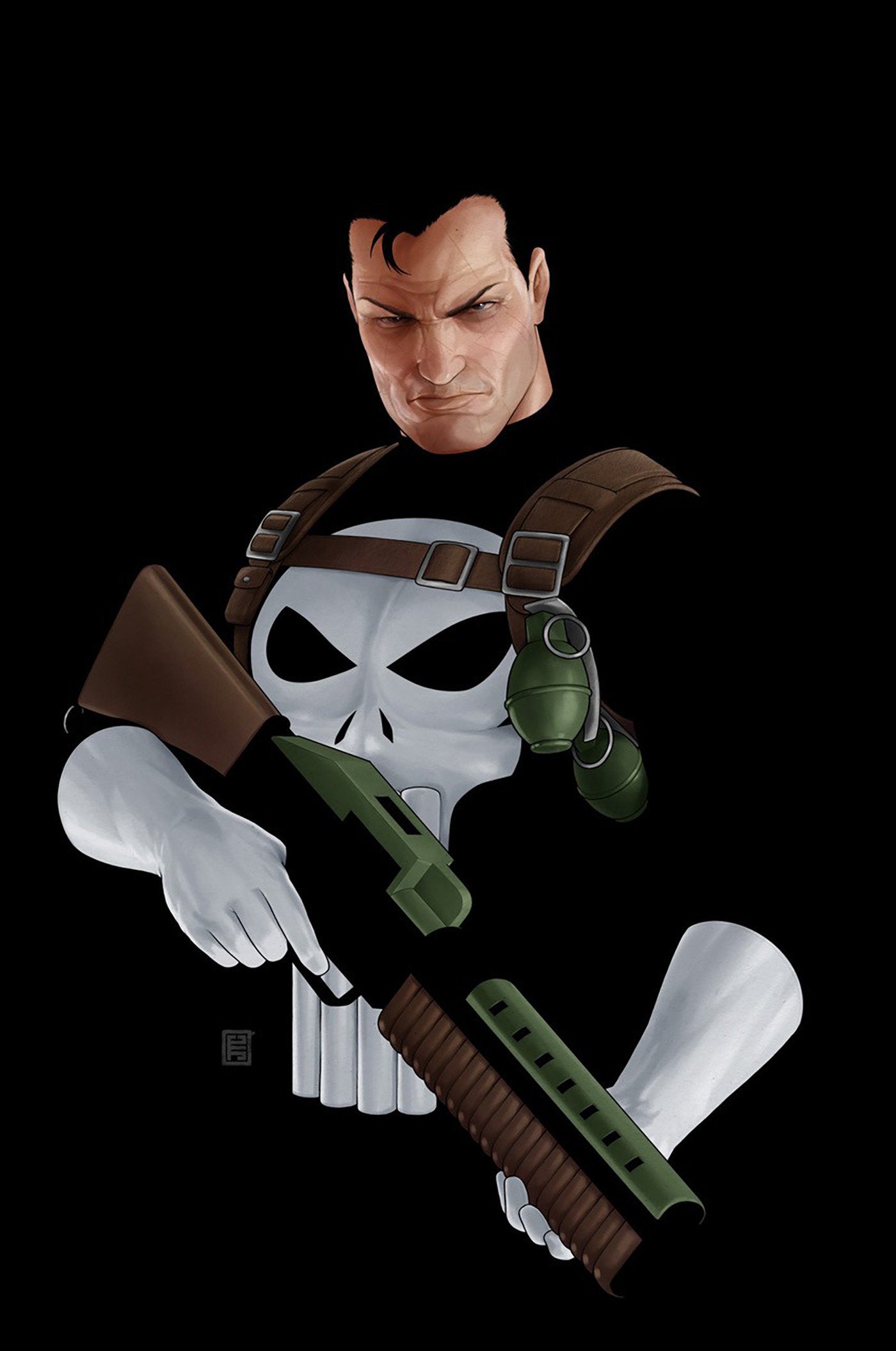 Punisher [2026] #01 (John Tyler Christopher Negative Space Full Art Variant)