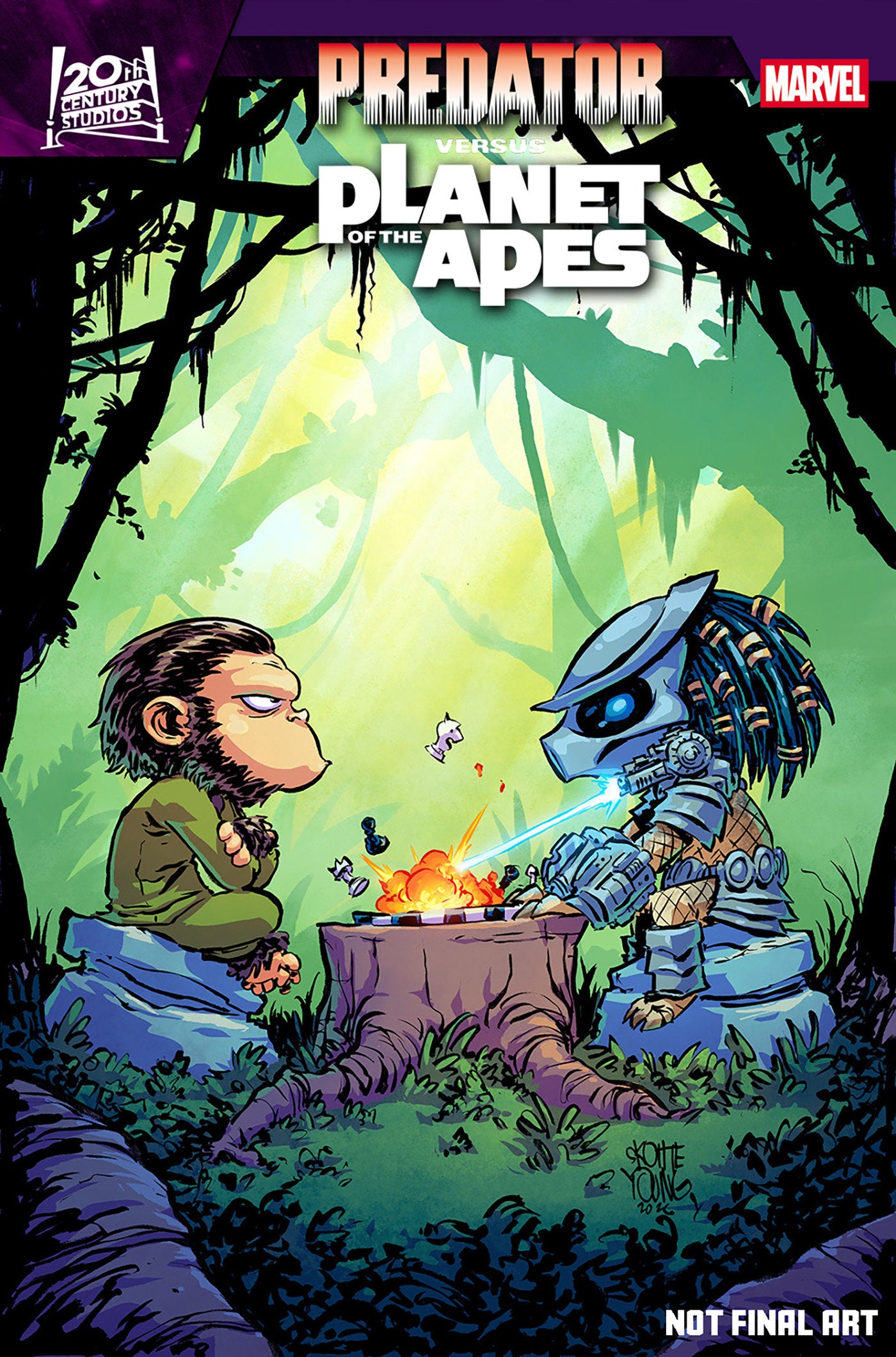 Predator vs. The Planet Of The Apes #01 (Skottie Young Variant)