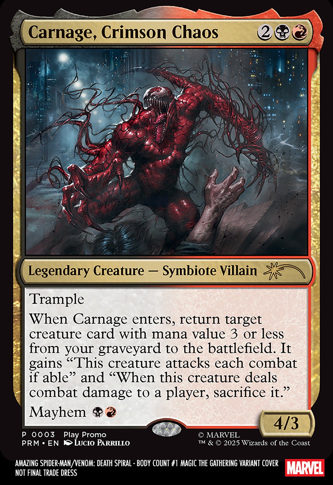 Amazing Spider-Man/Venom: Death Spiral - Body Count #01 (Lucio Parrillo Magic: The Gathering Variant) [Ds]