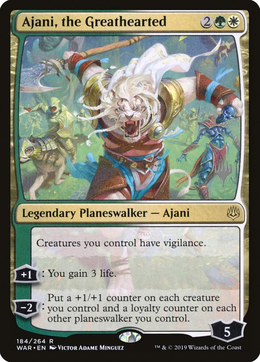 Ajani, the Greathearted (War of the Spark Promos)