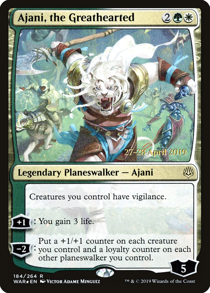 Ajani, the Greathearted (War of the Spark Promos)