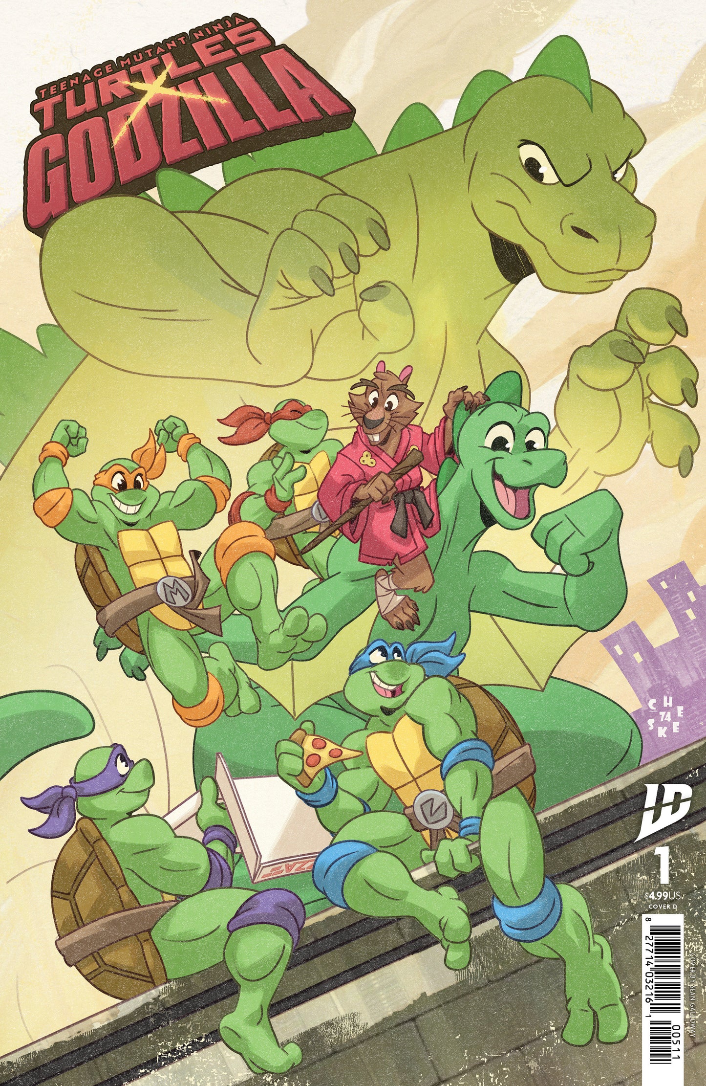 Teenage Mutant Ninja Turtles X Godzilla #1 (Cover D Galloway)