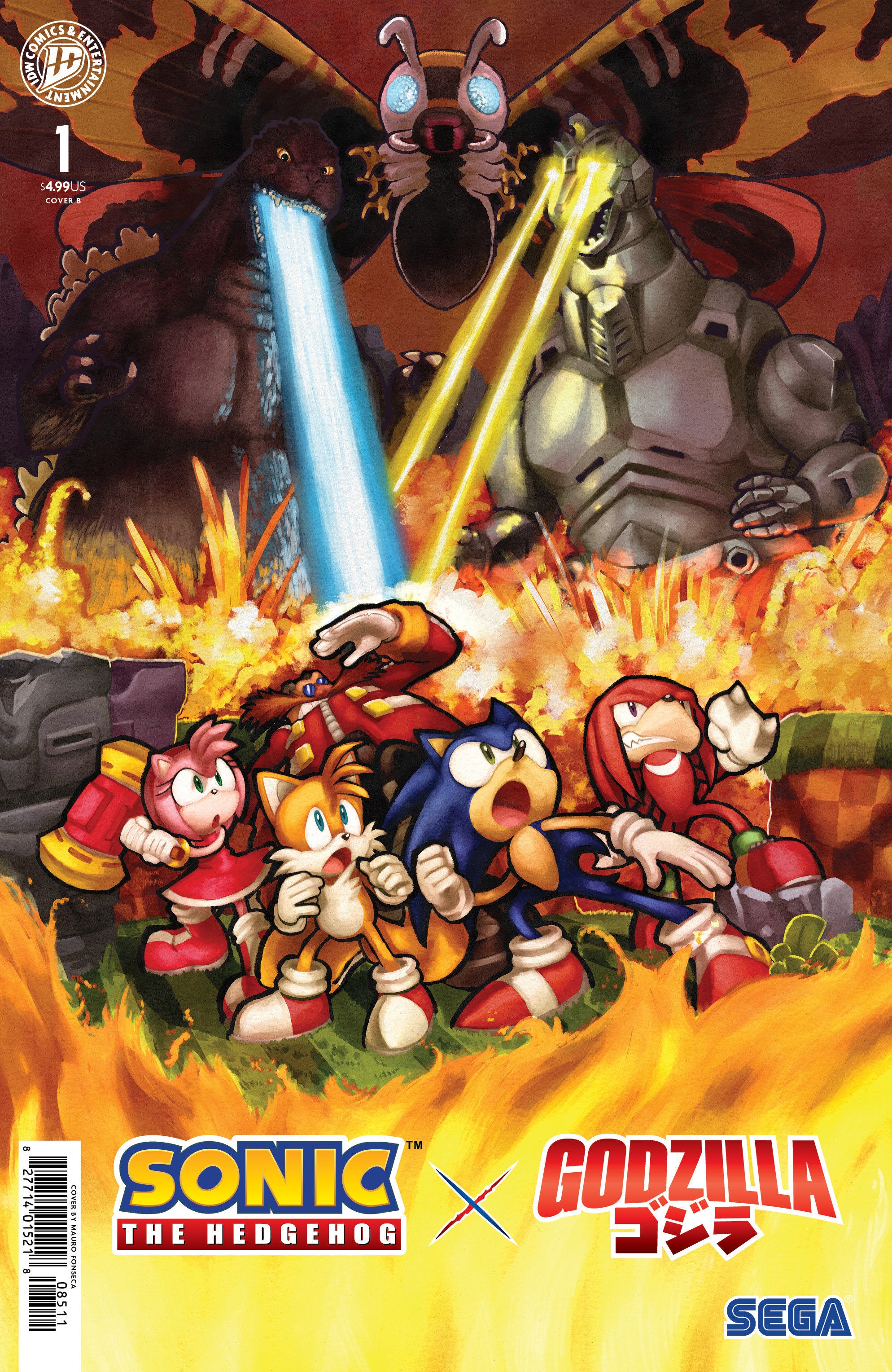 Sonic The Hedgehog X Godzilla #01 (Cover B Fonseca)