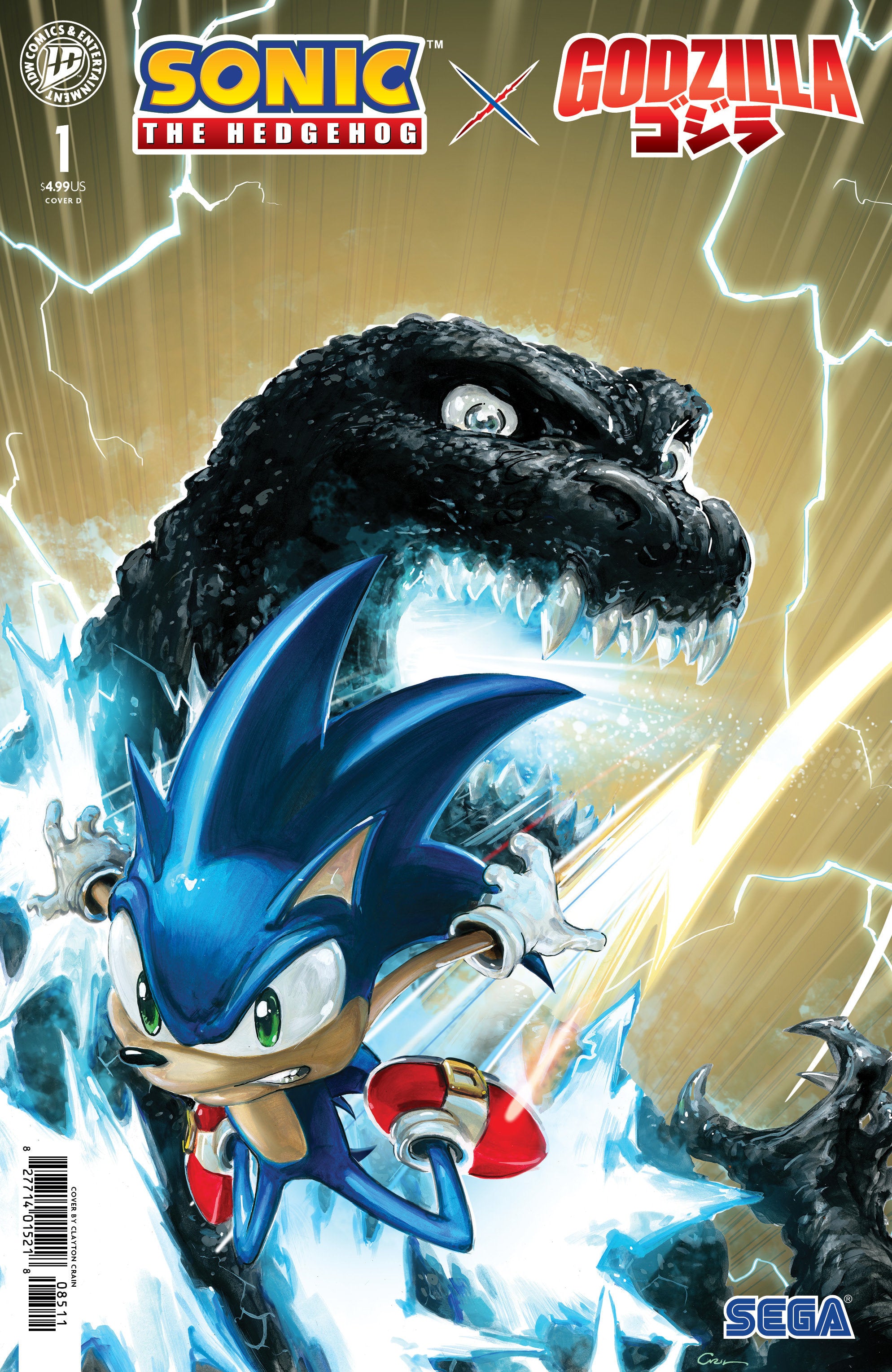 Sonic The Hedgehog X Godzilla #01 (Cover D Crain)