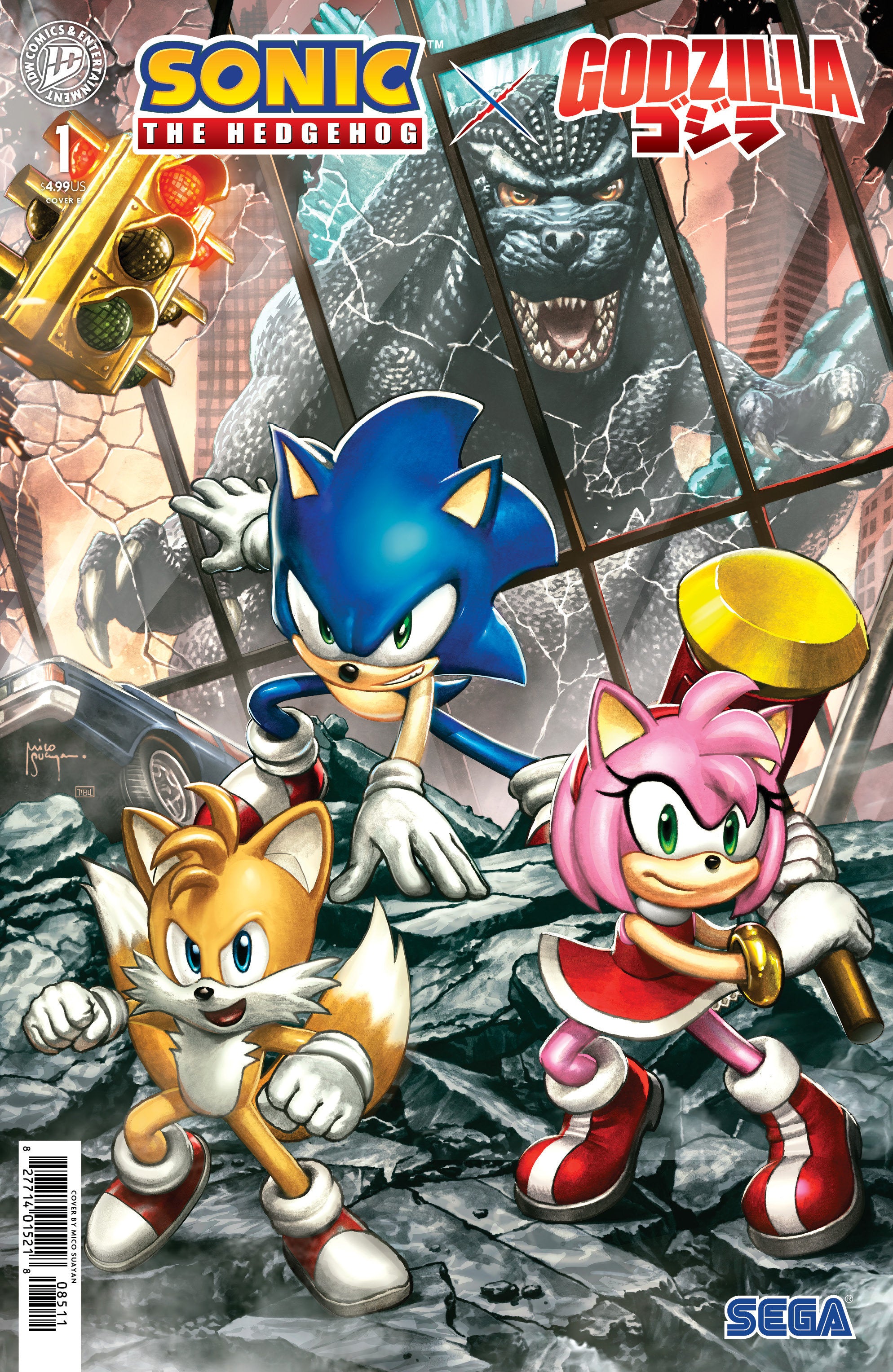 Sonic The Hedgehog X Godzilla #01 (Cover E Suayan)