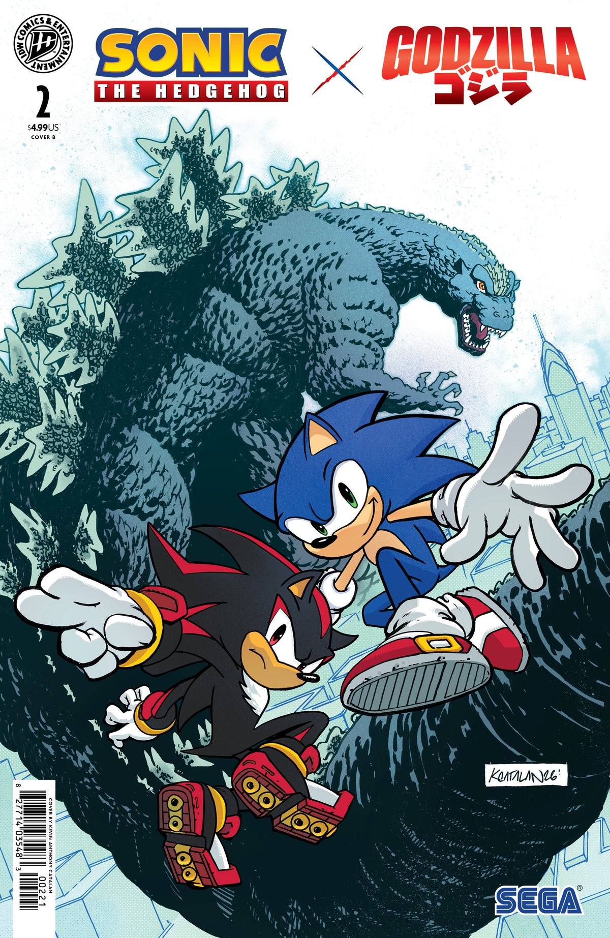 Sonic The Hedgehog X Godzilla #02 (Cover B Catalan)