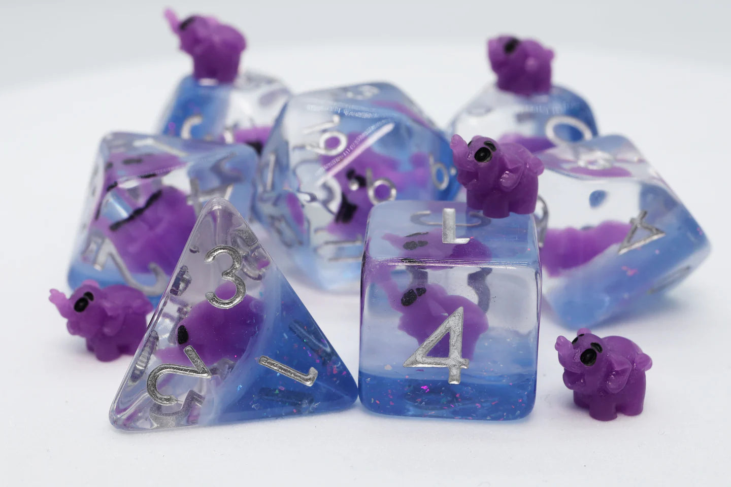 FBG: Purple Elephant Polyhedral 7-Dice Set