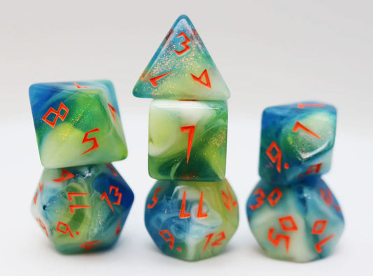 FBG: Scratched Clouds Polyhedral 7-Dice Set
