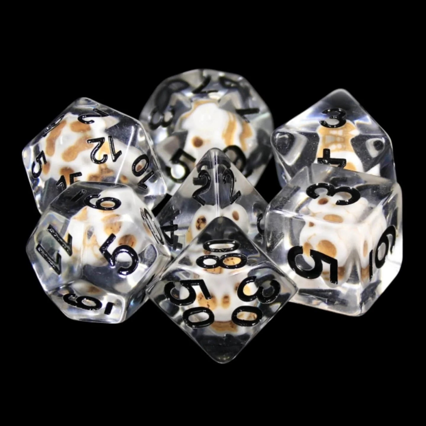 FBG: Stone Skull Polyhedral 7-Dice Set