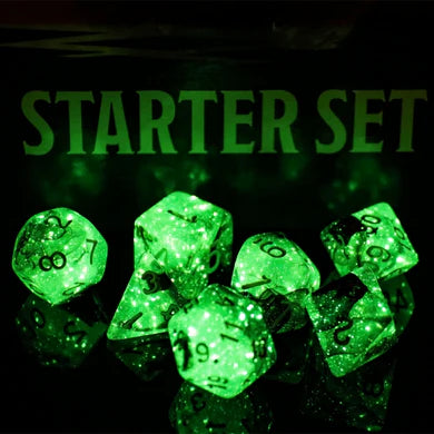 FBG: Glow in the Dark Storm Chaser Polyhedral 7-Dice Set