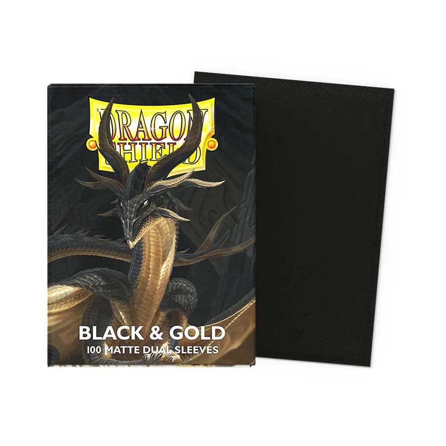Dragon Shield: Matte Dual - Black & Gold [100 Pack]
