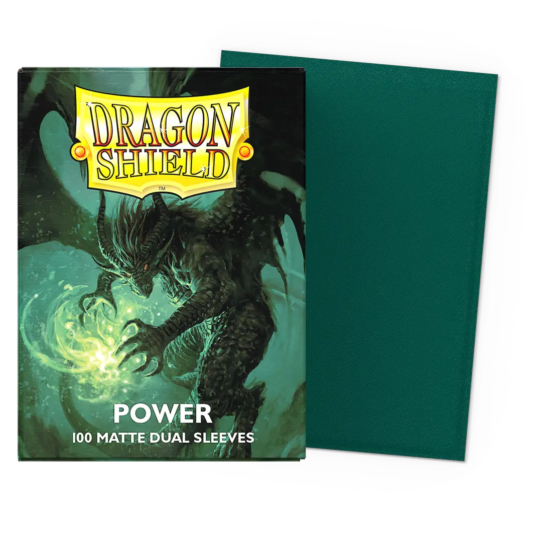 Dragon Shield: Matte Dual - Power (Metallic Green) [100 Pack]