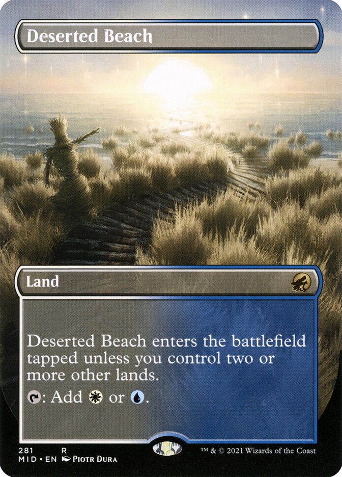 Deserted Beach (Innistrad: Midnight Hunt) [Borderless]