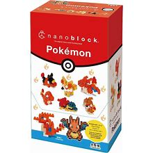 Nanoblock Pokemon Fire Type 6pc Block Set