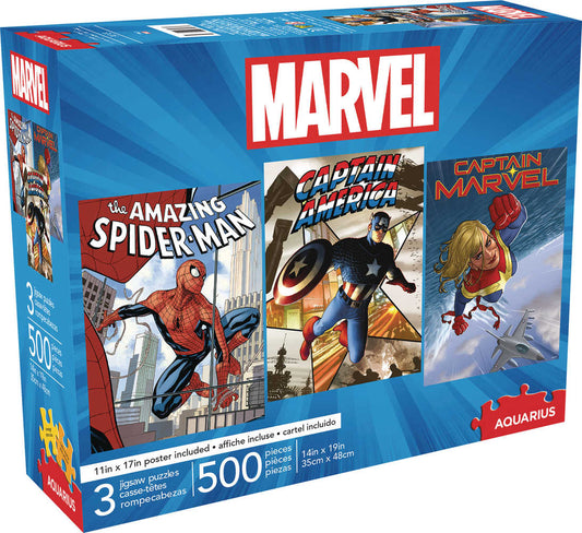 Marvel 500pc 3 In 1 Puzzle